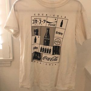 white oversized graphic tee